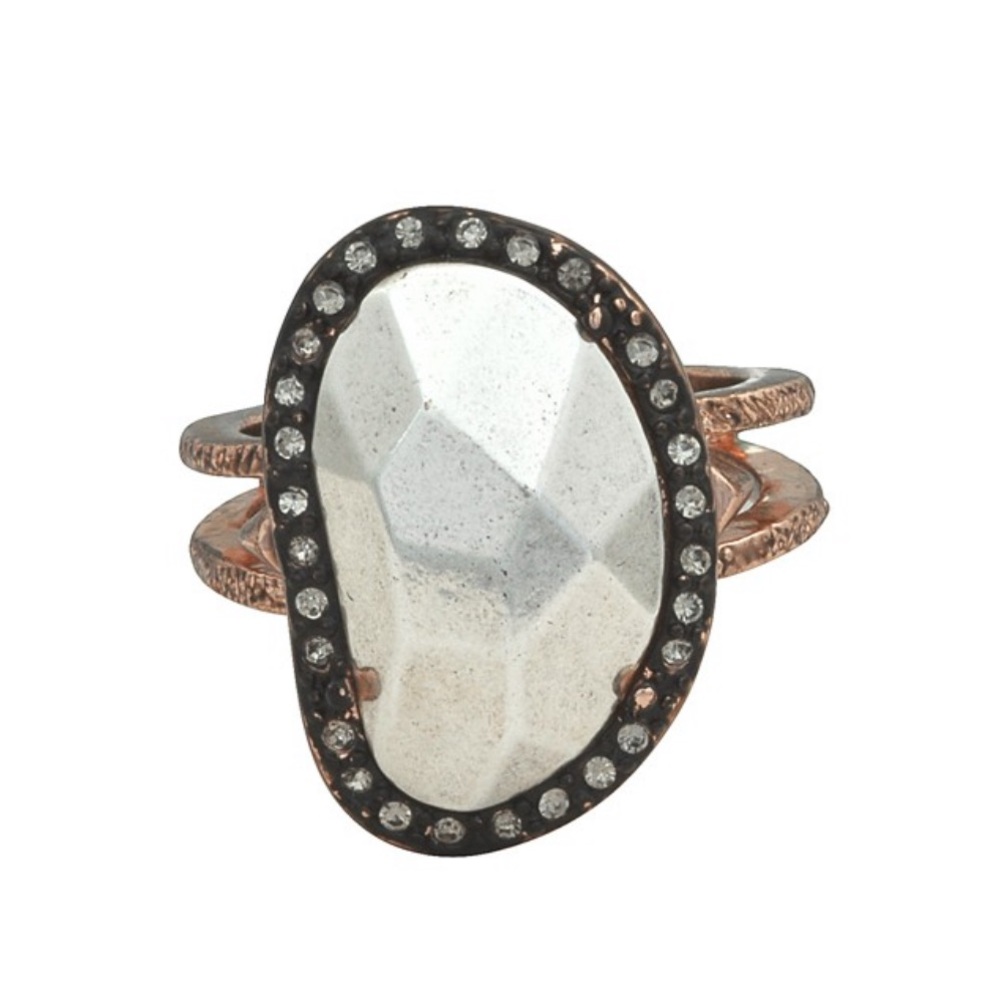 House of Harlow 1960 Vertical Sahara Sand Ring